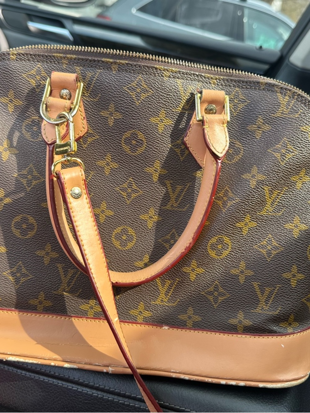Louis Vuitton Monogram Satchel with Natural Vachetta Trim